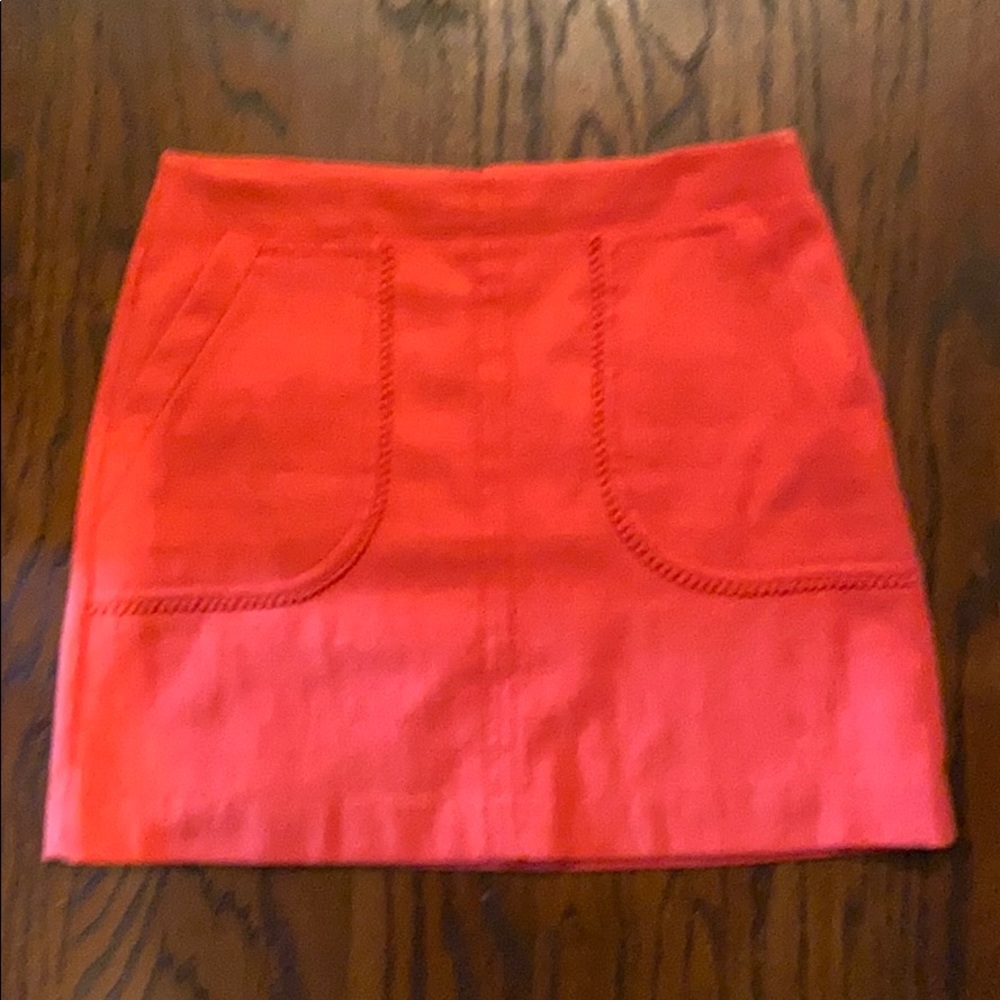 Loft orange skirt